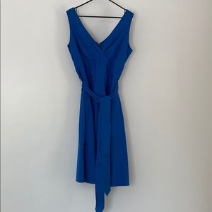 Blue Fit and Flare with Sash